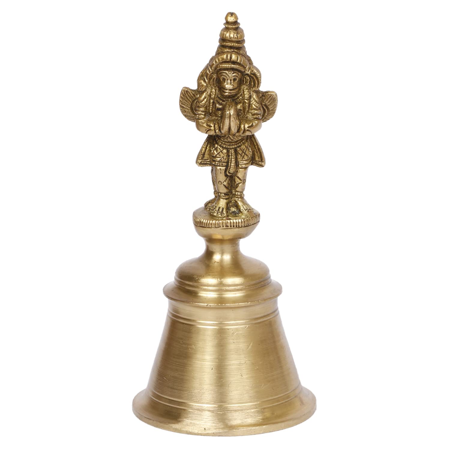 Artvarko Brass Vishnu Vehicle Garuda Hand Held Bell Ghanti for Gods Puja Pooja Gift Spiritual Gifts 6 Inch