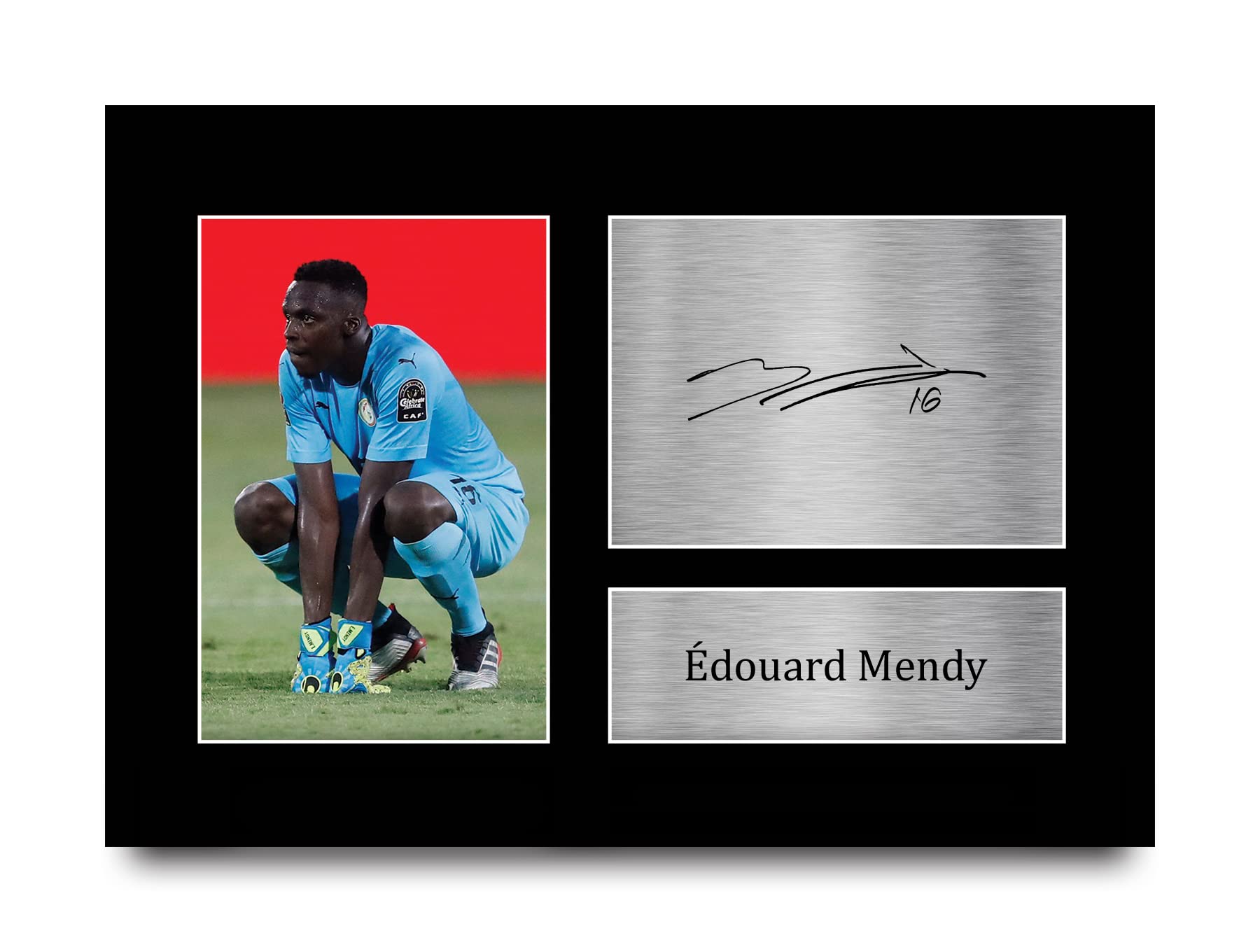 HWC Trading A4 Edouard Mendy Senegal Gifts Printed Signed Autograph Picture for Football Fans and Supporters