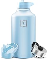 Vista 21 de IRON °FLASK Frasco de hidratación para acampar y senderismo con pajilla, botella de agua deportiva de acero inoxidable con aislamiento de boca