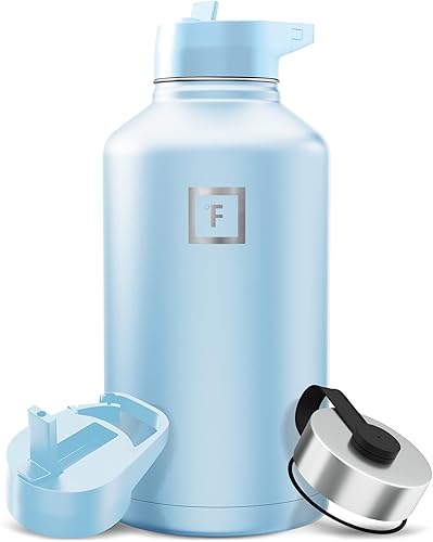 Miniatura 18 de IRON °FLASK Frasco de hidratación para acampar y senderismo con boquilla, botella de agua deportiva de acero inoxidable aislada de boca ancha, Aurora