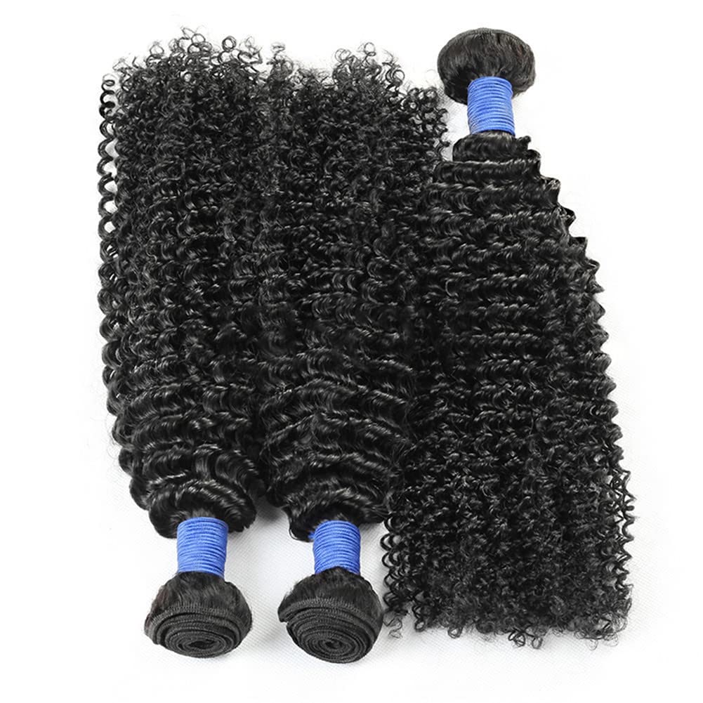 RemeeHi Afro Kinky Curly Hair Extensions Kręcone włosy, naturalne czarne przedłużki włosów dla kobiet, 25 cm