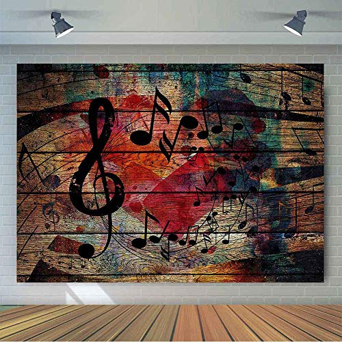 Lona fondo fotográfico música 7x5ft MEETSIOY miniatura 2