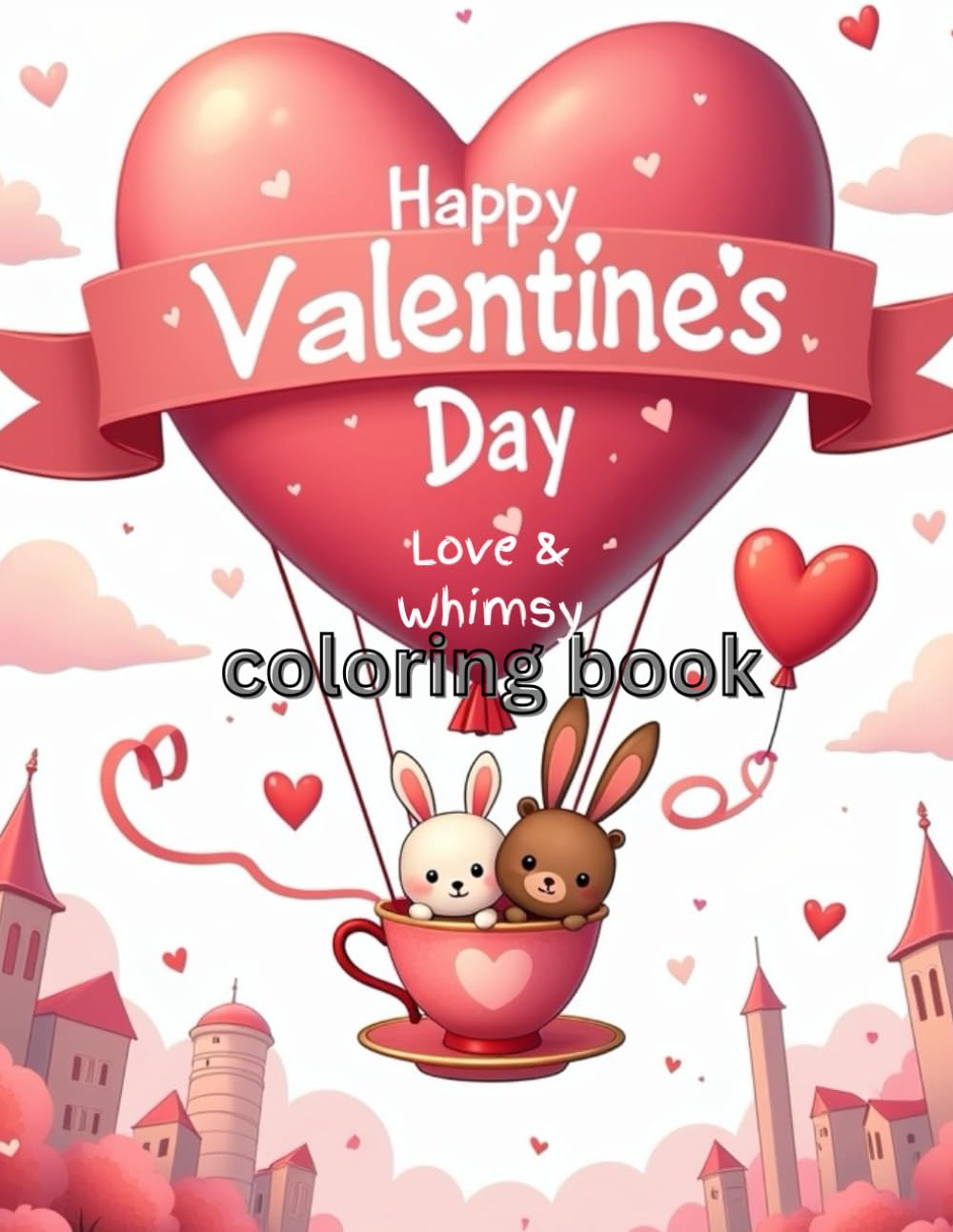 Valentine’s Day Love & Whimsy Coloring Book: Cute, Romantic, and Stress-Free Designs for Kids, Teens & Adults