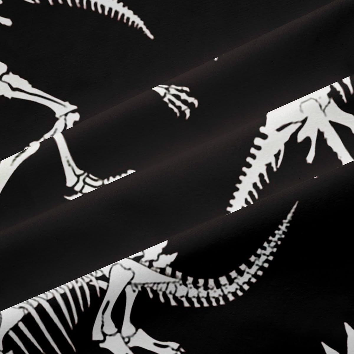 Dinosaur Skeleton Window Curtains,Dinosaur Bones Curtain,Ancient Animals Window Drapes for Kid Teens Boys Young Man,Modern Bedroom Decorative,Black and White Curtain,38Wx54L