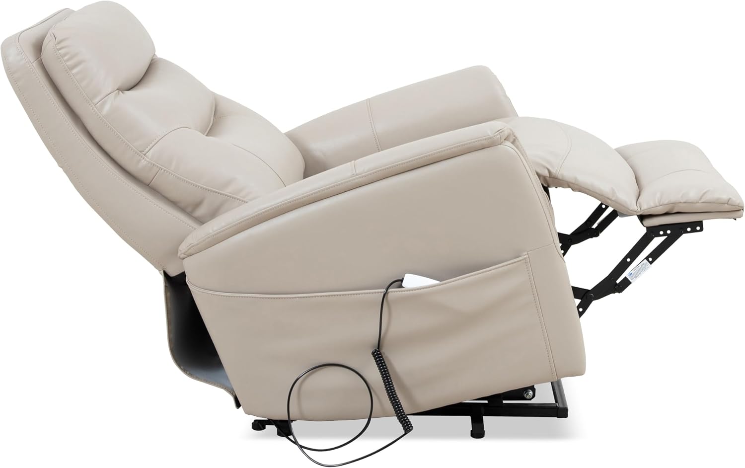 Parker Living Gemini - Softy Ivory Power Lift Recliner Two Pack Comfortable Electric Reclining Chairs with Articulating Headrest and Durable