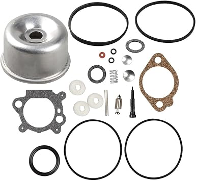 498260 Carburetor Overhaul Kit and Float Bowl for Brigg and Stratton 498260 498261 796611 493762 492495 493640 490937 398183 for 20-141-1 20-141 Carb Fit for 3.5 4HP Max Series Engine