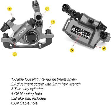 HB-100 Cable Actuated Hydraulic Disc Brake Caliper Front and Rear