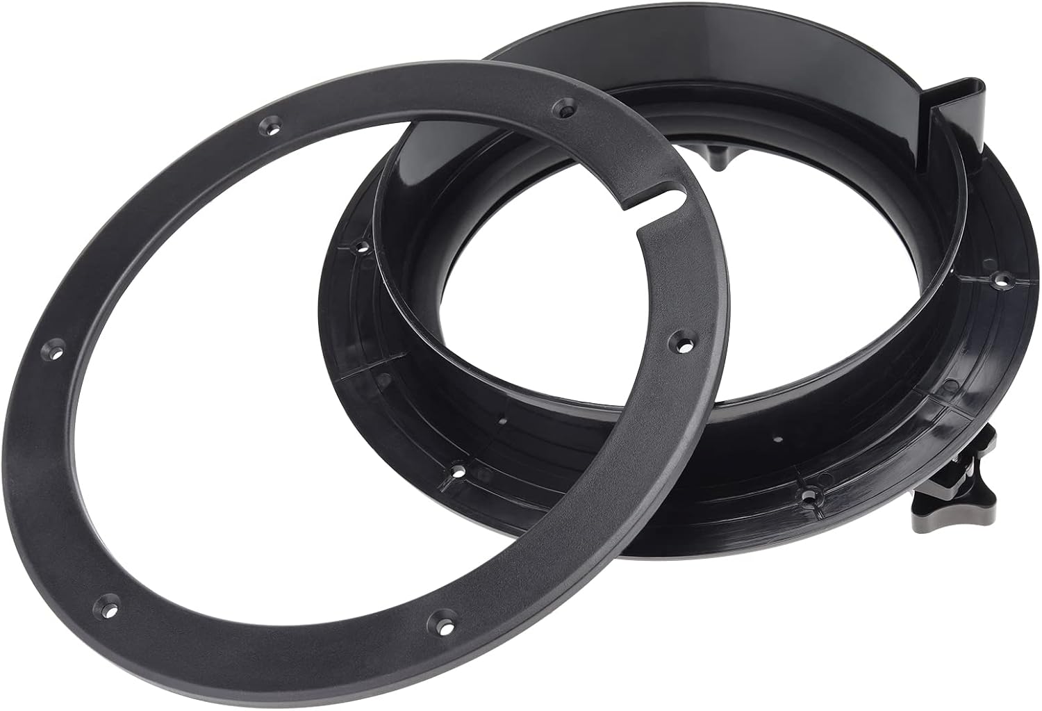 NovelBee 2pcs Boat Yacht Round Opening Portlight Porthole,8in Deck Hatch Porthole Window with Tempered Glass for Marine Boat Yacht RV (Black)