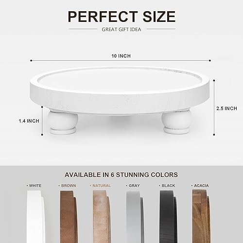 Miniatura 6 de EOSAHR Elevador decorativo de madera para decoración del hogar soporte de exhibición de granja para encimera de cocina, fregadero de baño y