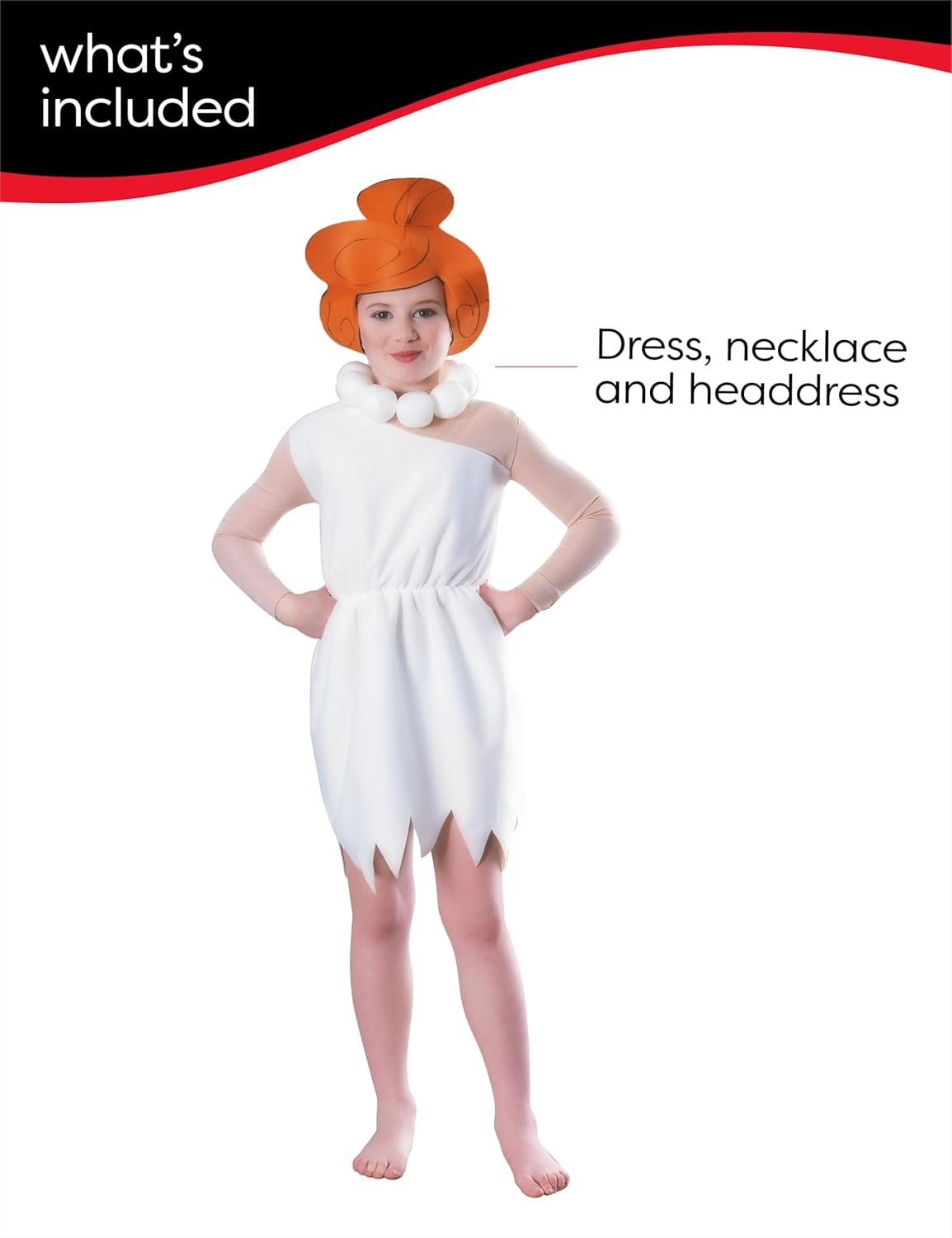 Rubies The Flintstones: Wilma フリントストーン コスチューム 子供用 ガールズ L