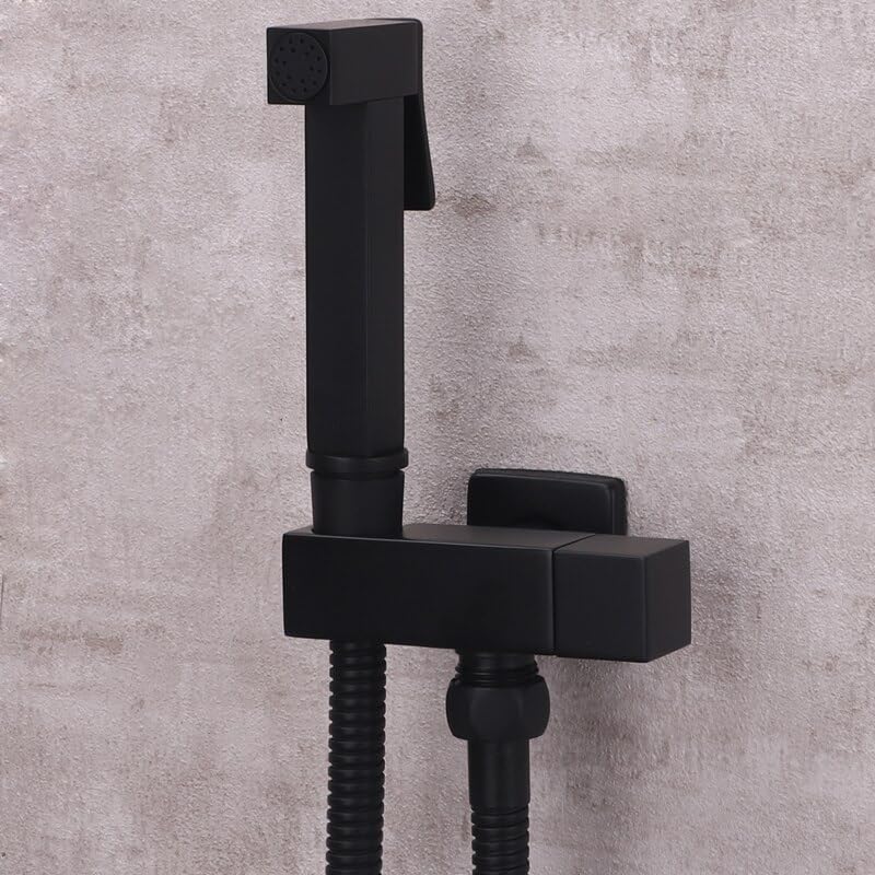 Bidet Faucets Black Brass Bathroom Shower Taps Bidet Toilet Sprayer Bidet Toilet Washer Mixer Muslim Shower Ducha Higienica, White