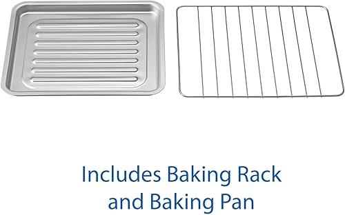 Miniatura 4 de Mainstay - Horno tostador combinado de electrodomésticos de cocina, se adapta a pizza de 9 pulgadas, capacidad de 4 rebanadas, circulación potente,