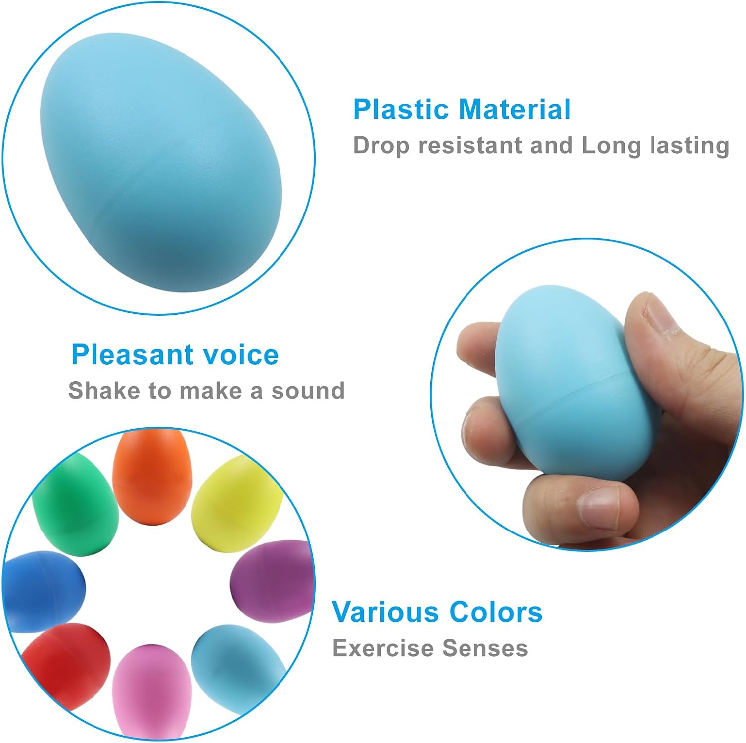 Bonsicoky 16 Pack Plastic Egg Shakers image 4