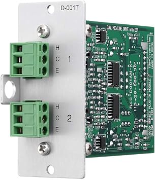 TOA D-001T Dual Mic/Line Input Module with DSP, Designed For Use with the 9000 Series Amplifiers, Adjustable Sensitivity -60 to -10 dBV, Phantom Power 24 VDC