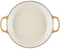 Vista 63 de Le Creuset Signature Cacerola de hierro fundido esmaltado, 3.5 cuartos de galón, color naranja (Flame)