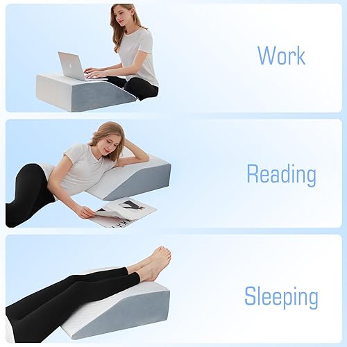 Miniatura 3 de Almohada elevadora de piernas para después de la cirugía, almohada de elevación para hinchazón de piernas, almohada de cuña para la circulación