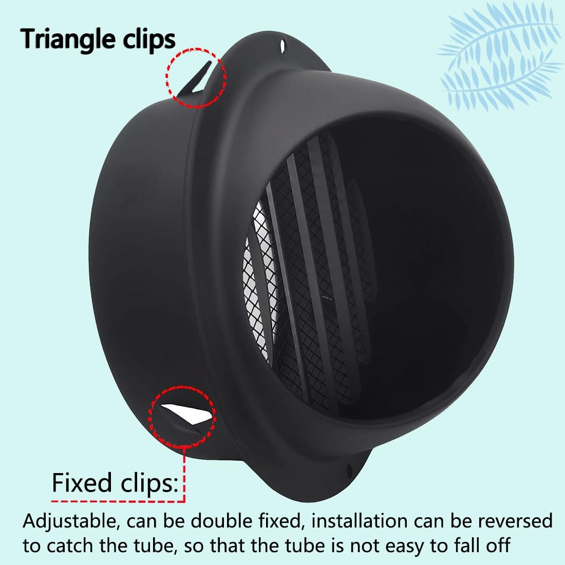 Schwarze Entlüftungsgitter, 50-400 Mm Lüftungsgitter Edelstahl 304 Rund Mit Insektennetz, Garage Haus Küche Wohnmobil Außenwand Lüftungsöffnung(250mm/9.84in)