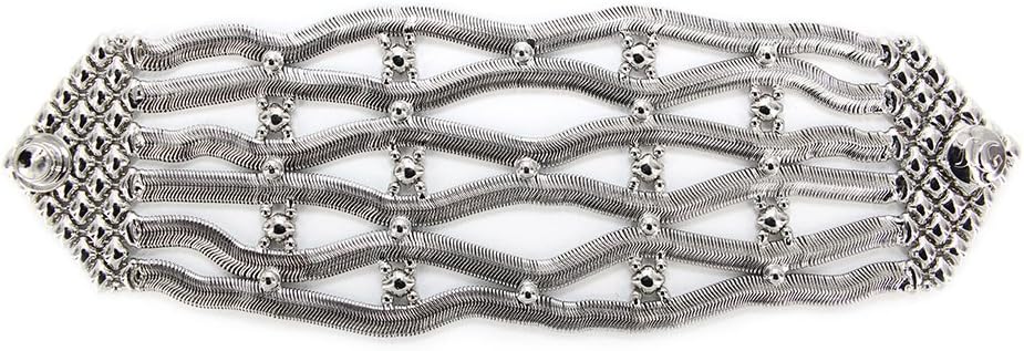 SNB4-N Chrome Finish Bracelet - Liquid Metal by Sergio Gutierrez (7.5)