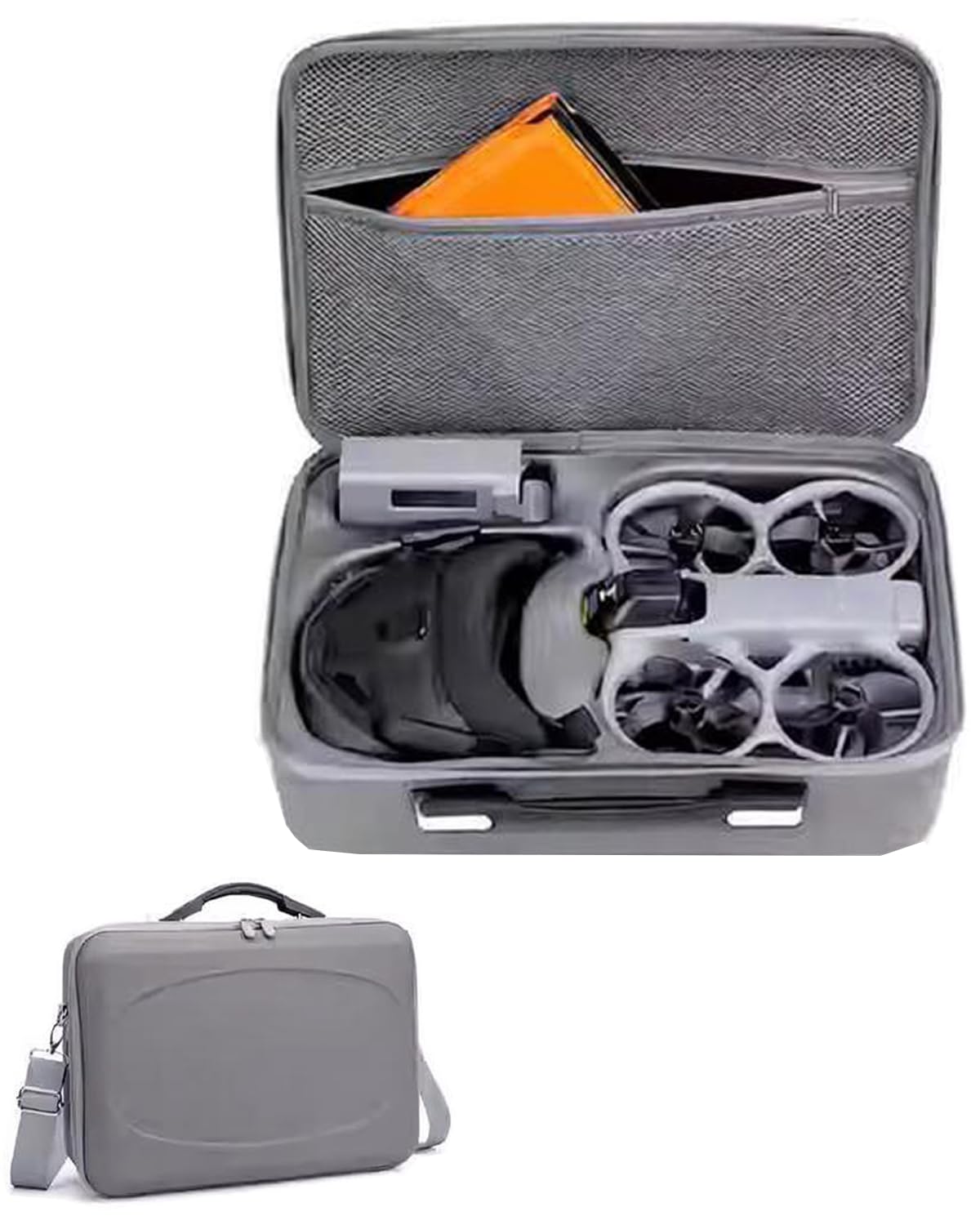 Futerał kompatybilny z DJI Avata 360, przenośna torba do przechowywania gogli N3/2, RC 2/RC-N3, kontroler RC Motion 3 i inne akcesoria do dronów Avata 360, Szary, Przenośna, mocna torba
