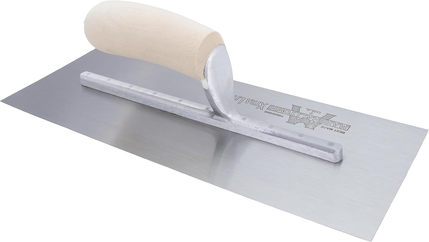 MARSHALLTOWN High Carbon Steel Finishing Trowel, 3 x 14 Inch Concrete, Masonry and Drywall Finishing Tool, Made in the USA, MXS57