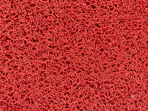 Image of TIB Cushion Noodle Mat for Home Entrance | Heavy Duty Anti-Slip Washable PVC Floor Mat for Bathroom, Kitchen, Bedroom & Office | Water Absorbent Indoor Outdoor Door Mat,Red,2x10 Feet