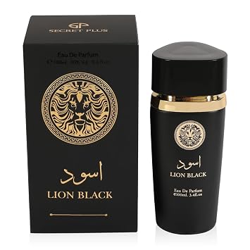 Lion Black Spray Perfume Eau de Parfum for Men Spicy Woody Sweet Masculine Scent, Mens Perfume 100ml / 3.4 fl oz