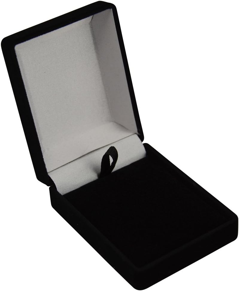 Vale Footstools Black Square Velvet Jewelry Ring Earrings Watch Necklace Bracelet Display Box Gift Jewelry Box
