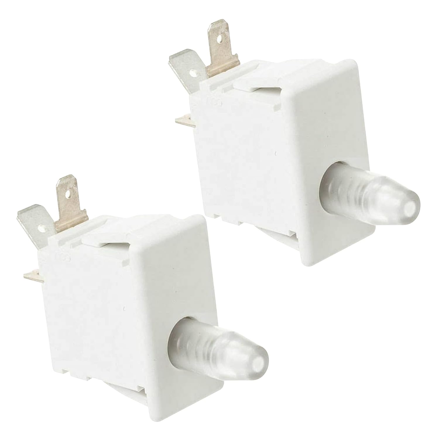 PartsBroz WR23X29170 (2-Pcs) (White) Door Light Switch - Compatible with General Electric Refrigerator - Replaces AP6286938 PS12345033 WR23X10749 WR23X10759 - Ultra Durable Replacement