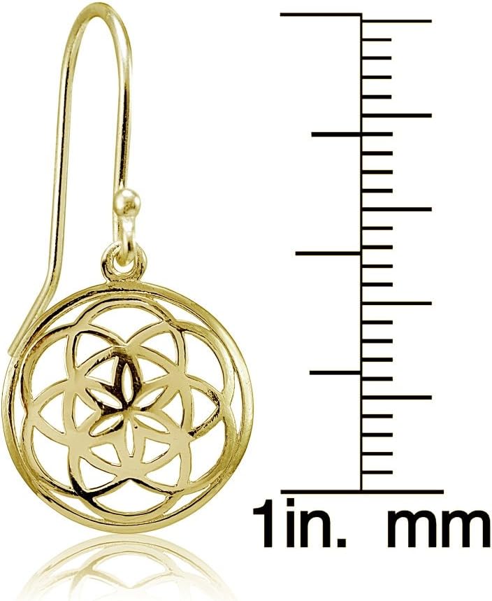 Sterling Silver High Polished Celtic Knot Round Dangle Earrings