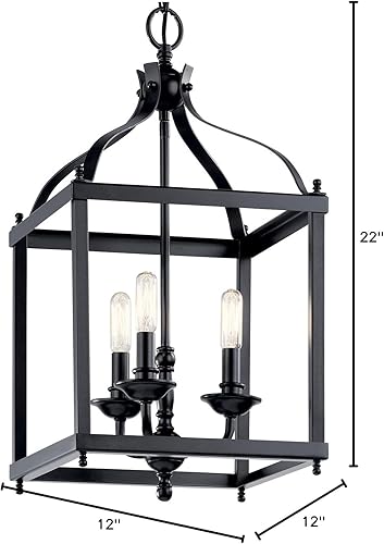 Miniatura 10 de KICHLER Larkin 36.25" - Colgante de 6 luces en negro