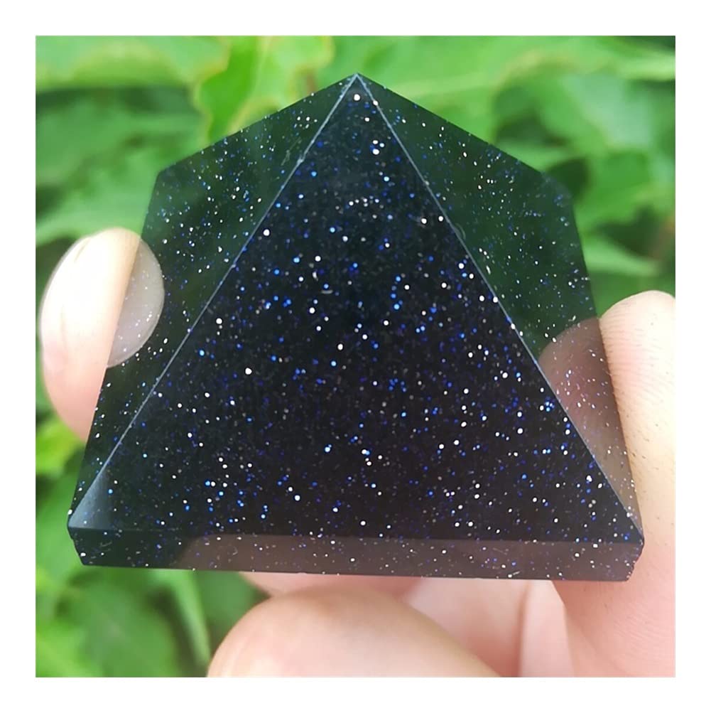 Piramide di Quarzo di arenaria Blu Naturale da 5 cm Piramide di Pietre preziose Trasparenti Come Regalo (Dimensioni : 5cm) CHENRANYIN