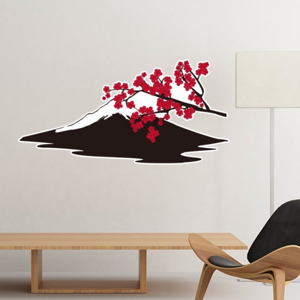 Papier peint amovible fuji noir pour relooker un mur blanc sans peinture