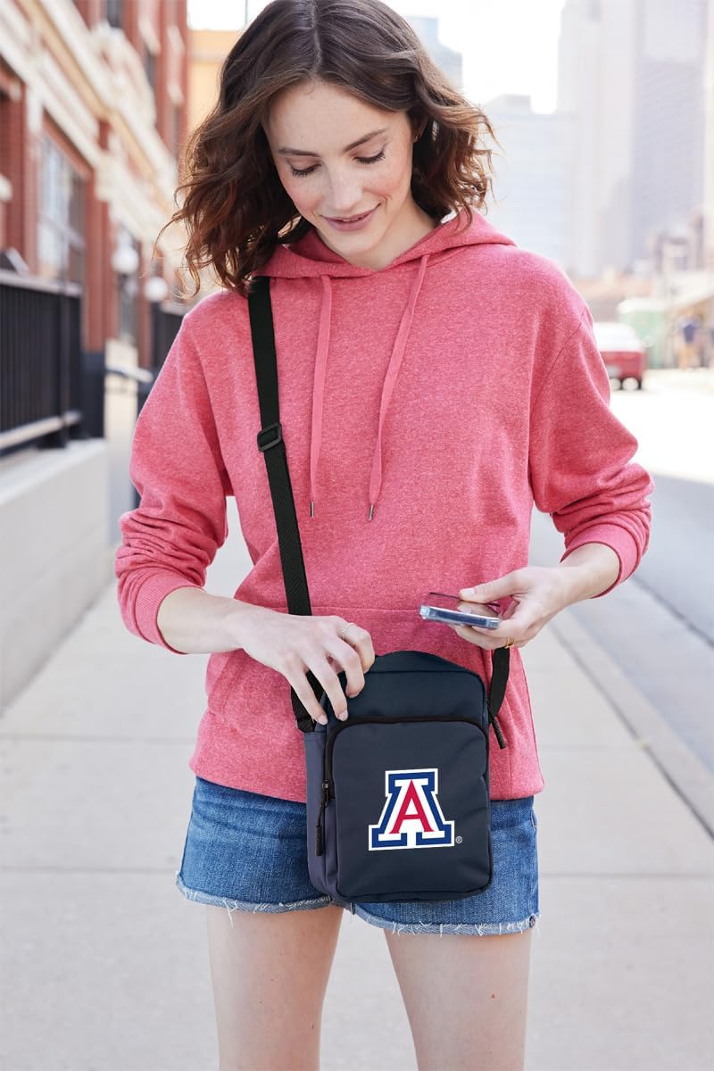 University of Arizona Crossbody Bag Unisex UA Sling Pack for Travel Sports Workout Running Festival Waist Pack - For Men or Women