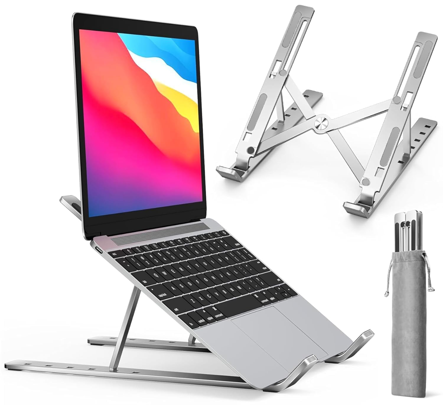 TGK Laptop Stand for Desk, 6 Angles Adjustable Laptop Riser... TGK Laptop Stand for Desk, 6 Angles Adjustable Laptop Riser...