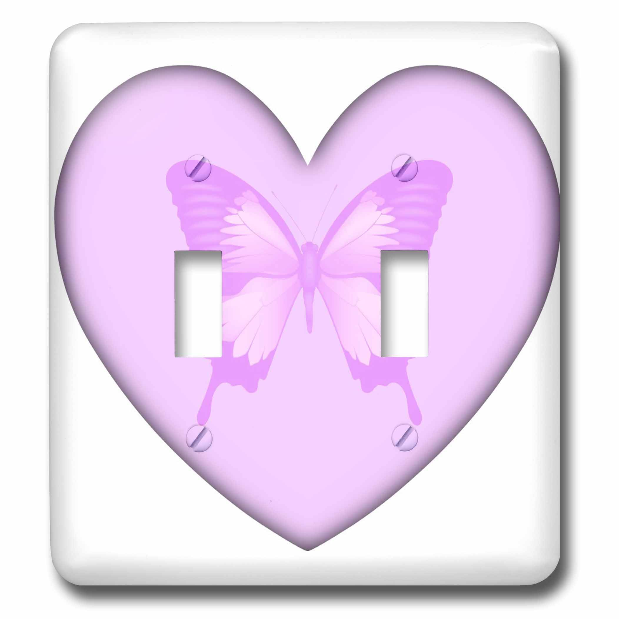 Interrupteur double à bascule motif papillon 3dRose lsp_38507_2 en plastique durable