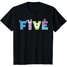 Disney & Pixars Monsters, Inc. Numbers 5th Fifth Birthday T-Shirt