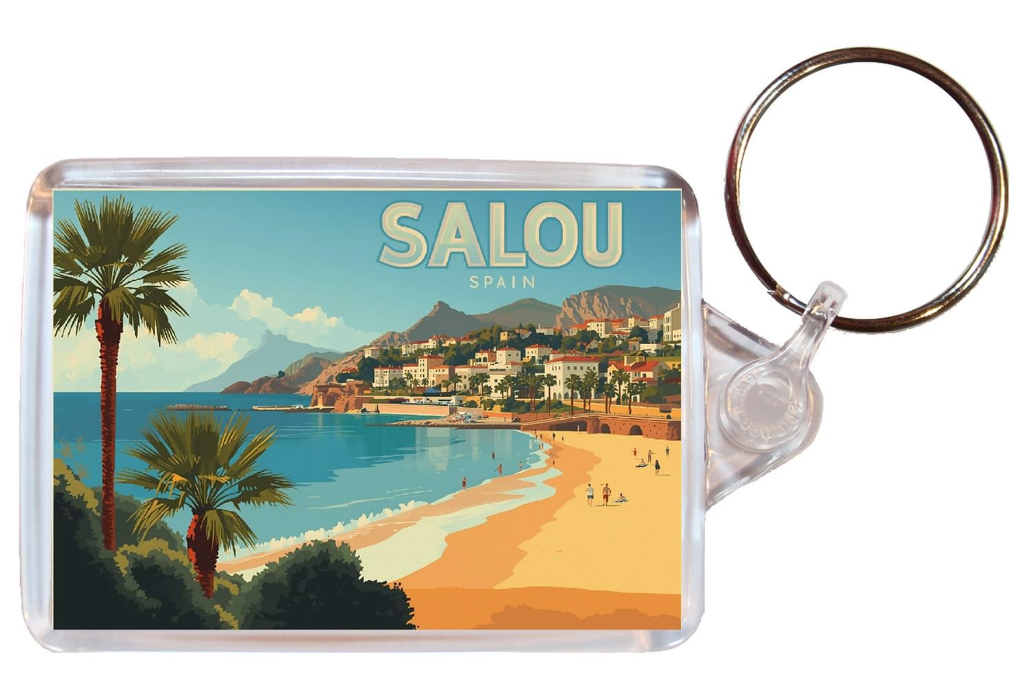 Baked Bean Store Salou - Spain - Double Sided Keyring Artistic BBS26KEY192