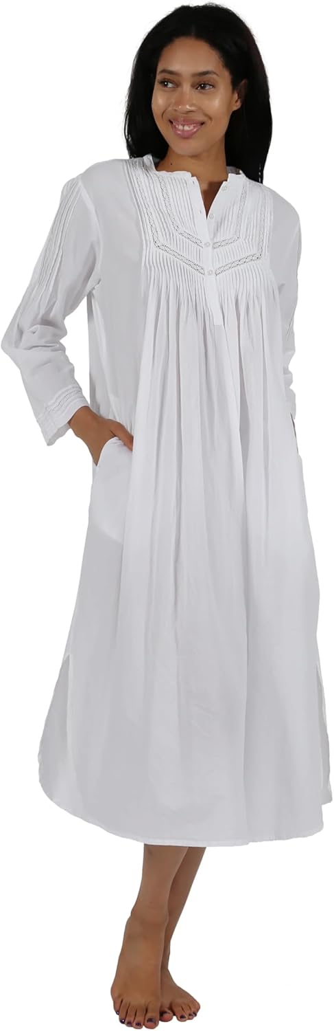 LA CERA Women's Long Sleeve Cotton Nightgown Egypt Ubuy