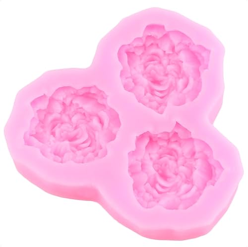 Miniatura 7 de Molde de silicona de flor de peonía para decoración de tartas, decoración de cupcakes, pasta de goma de caramelo de chocolate, arcilla polimérica