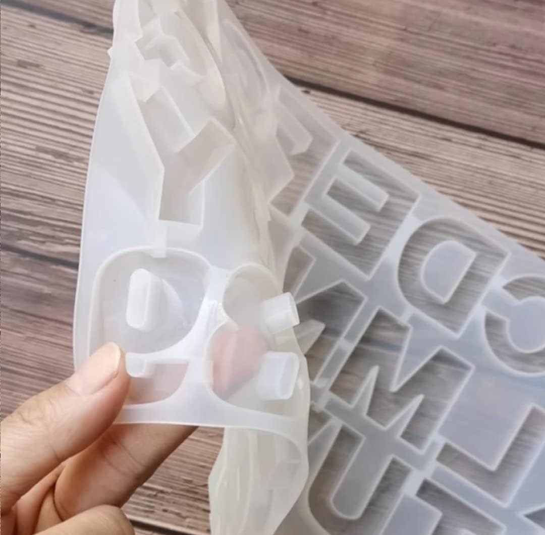 Resin Art Alphabet Silicone Mould Without Hole| DIY Creative Mould|Alphabet & Numbers|-image-1