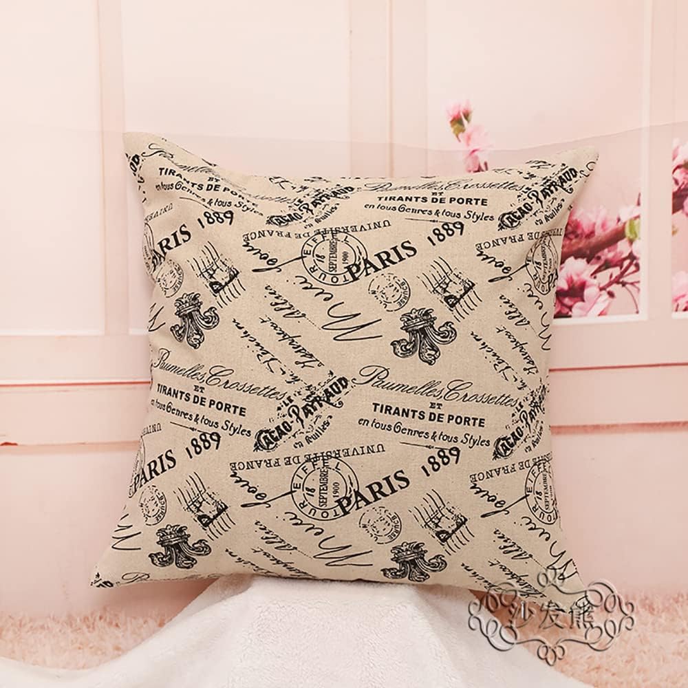 Sheicon Paris Eiffel Tower Print Fabric by The Yard 60" Wide French Romance Vintage Decorative Fabric for DIY Projects and Tablecloth Making Color Paris Crown Black Size 2 Yards