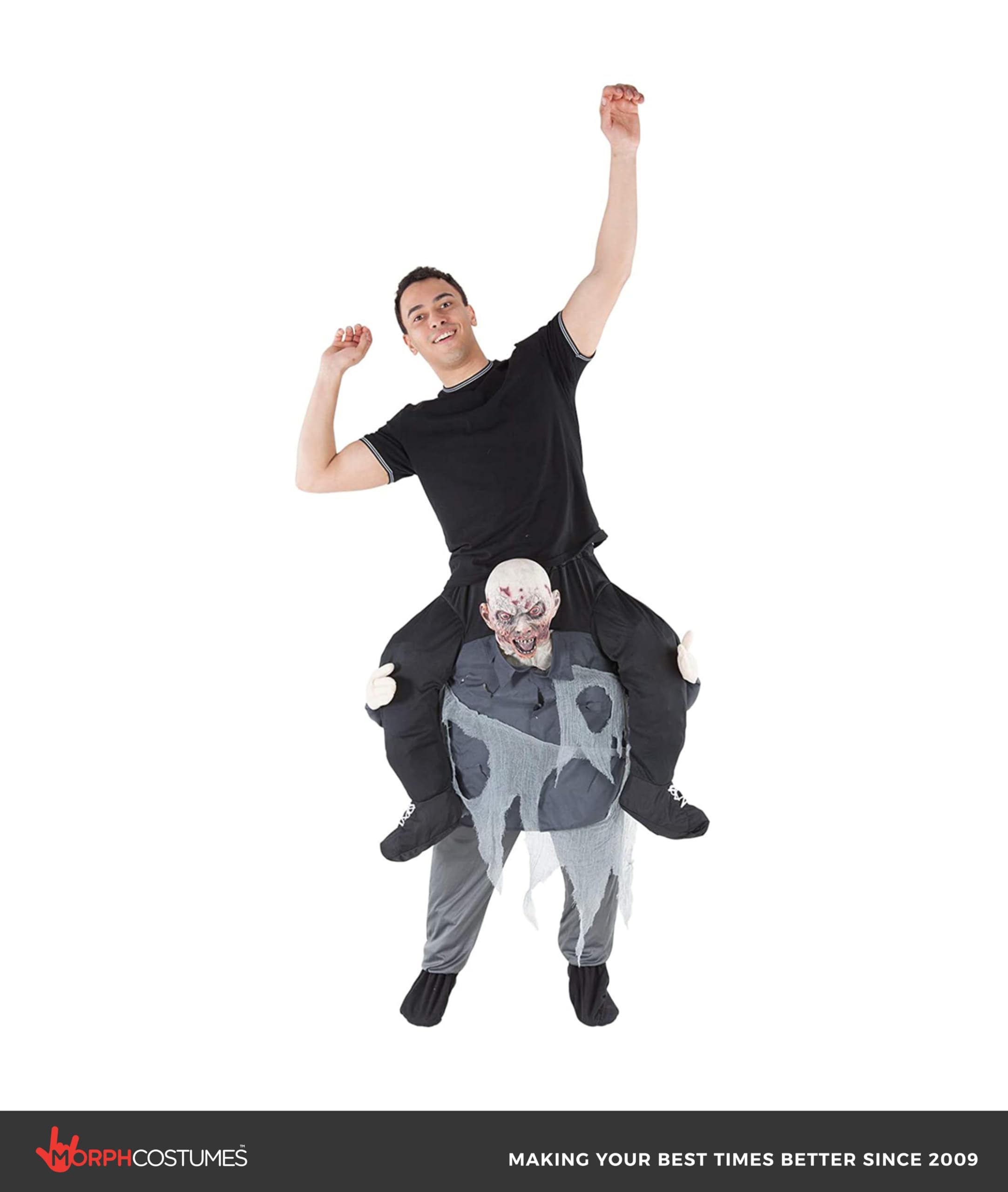 Morph Disfraz de monstruo Piggyback para Halloween, disfraz aterrador para adultos