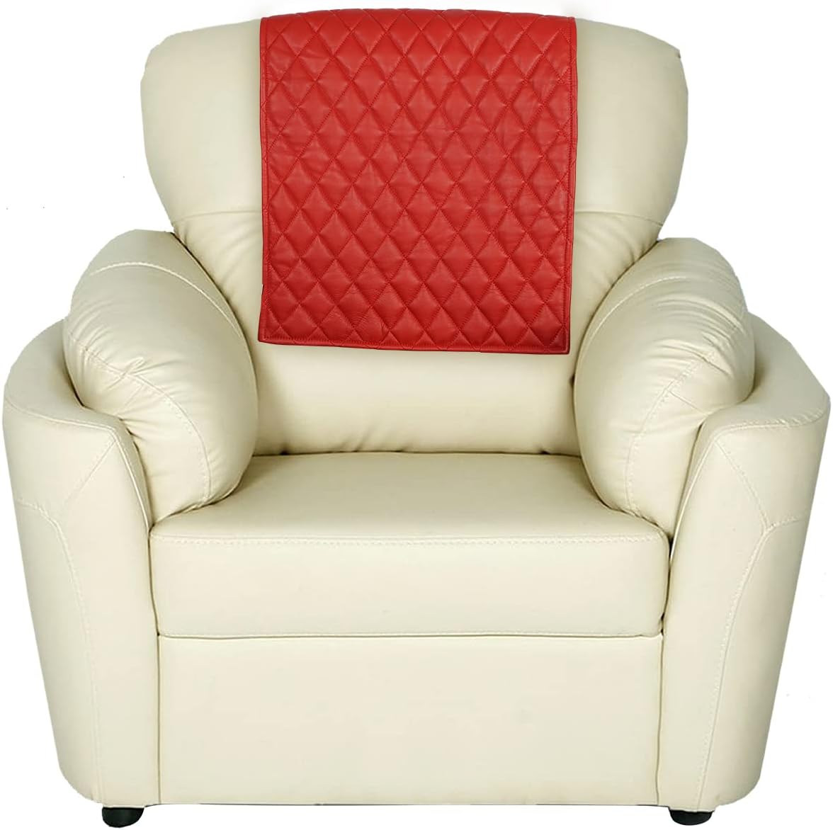 D DOLLY LAMB Leather Recliner Chair Headrest Cover Sofa