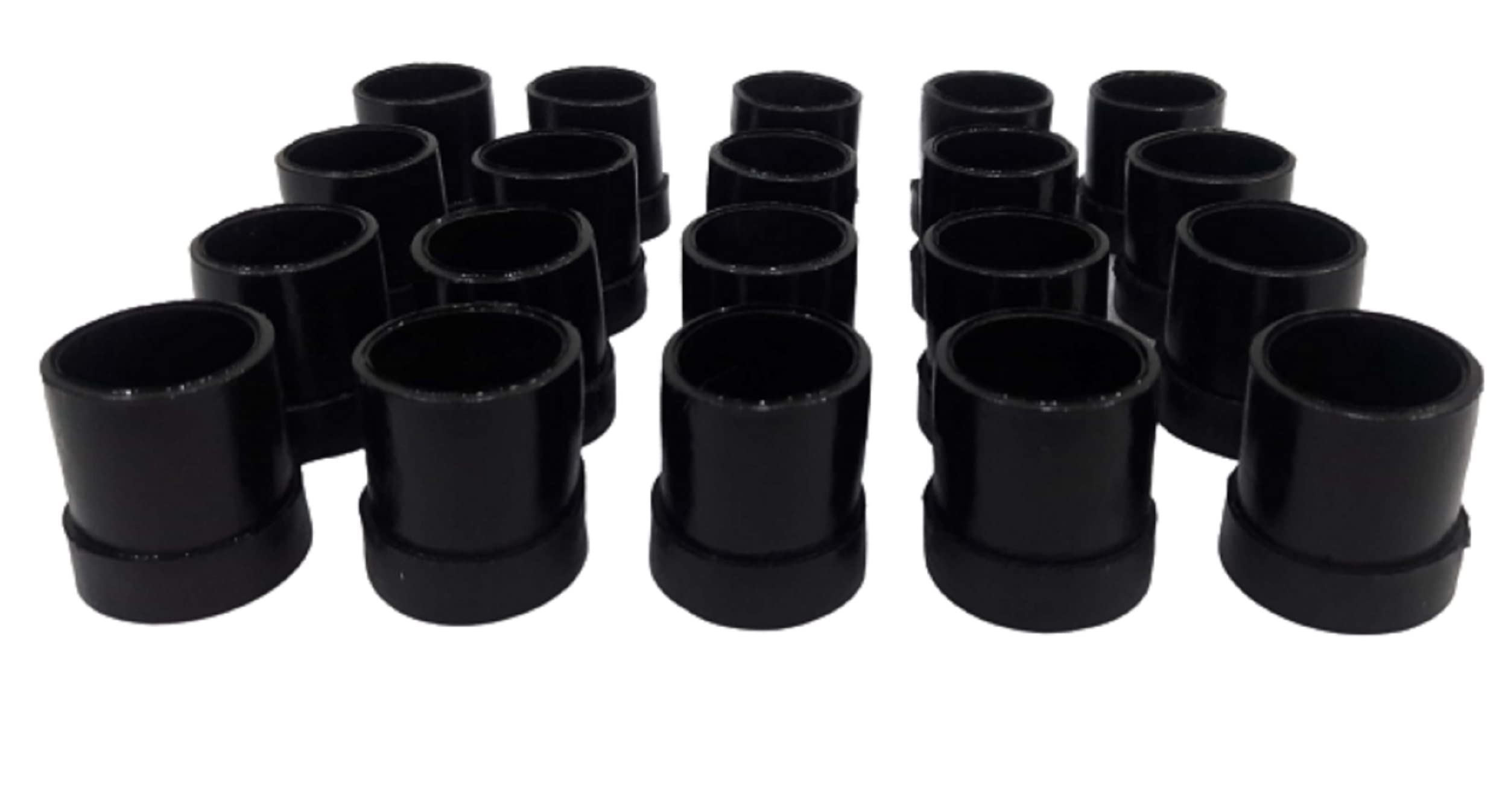 Floor Protector Round Rubber End Cap Bush Cup for Chair Table Furniture Leg Outer Diameter 25 mm or 1 inch (20 pc)