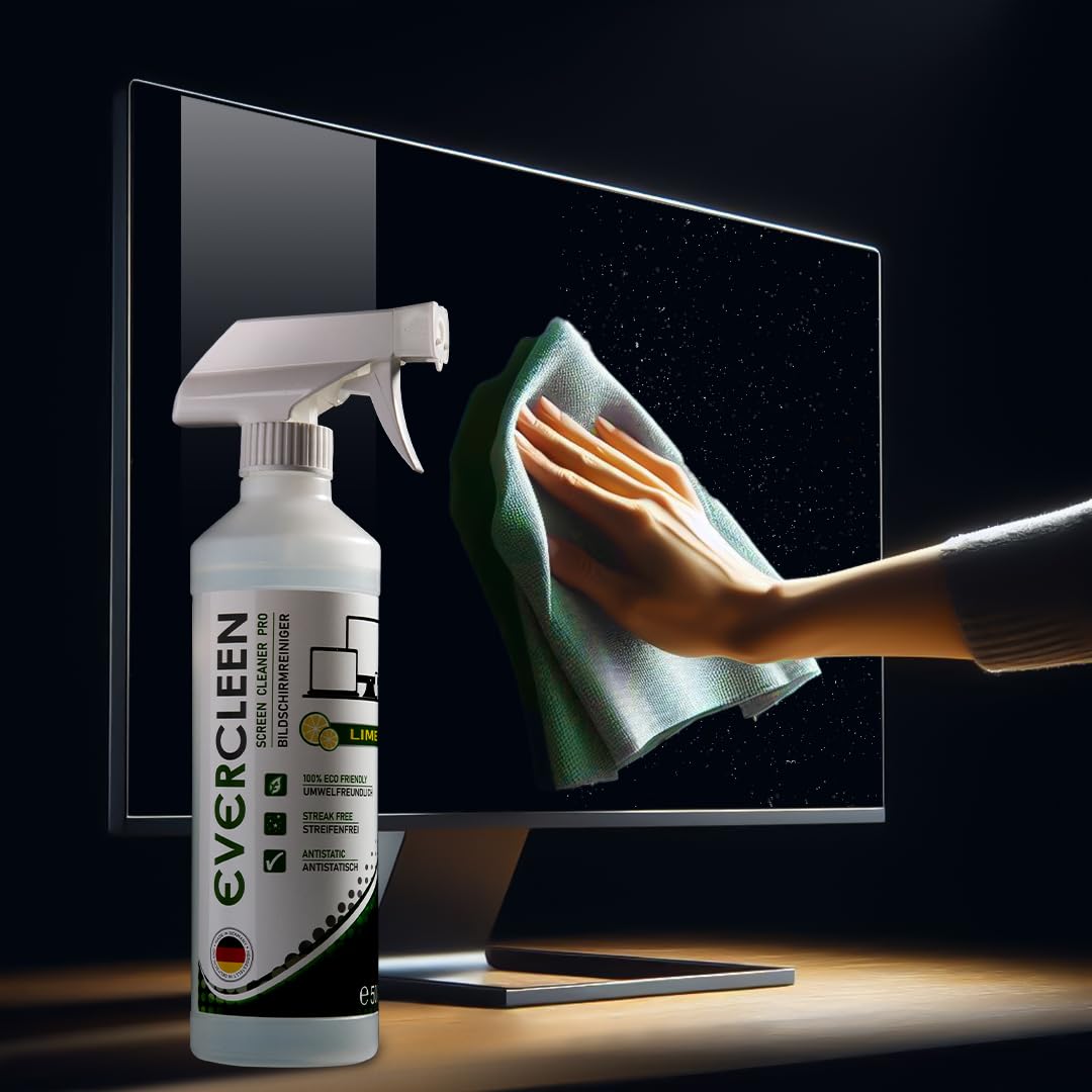 9-teiliges Reinigungsset – 3X500ml Bildschirmreinigungsspray + 3X Mikrofasertuch | Für Smartphone, Laptop, Tablet, TV, Monitor, LCD, LED, OLED, TFT, Uhren +3XBrillentuch