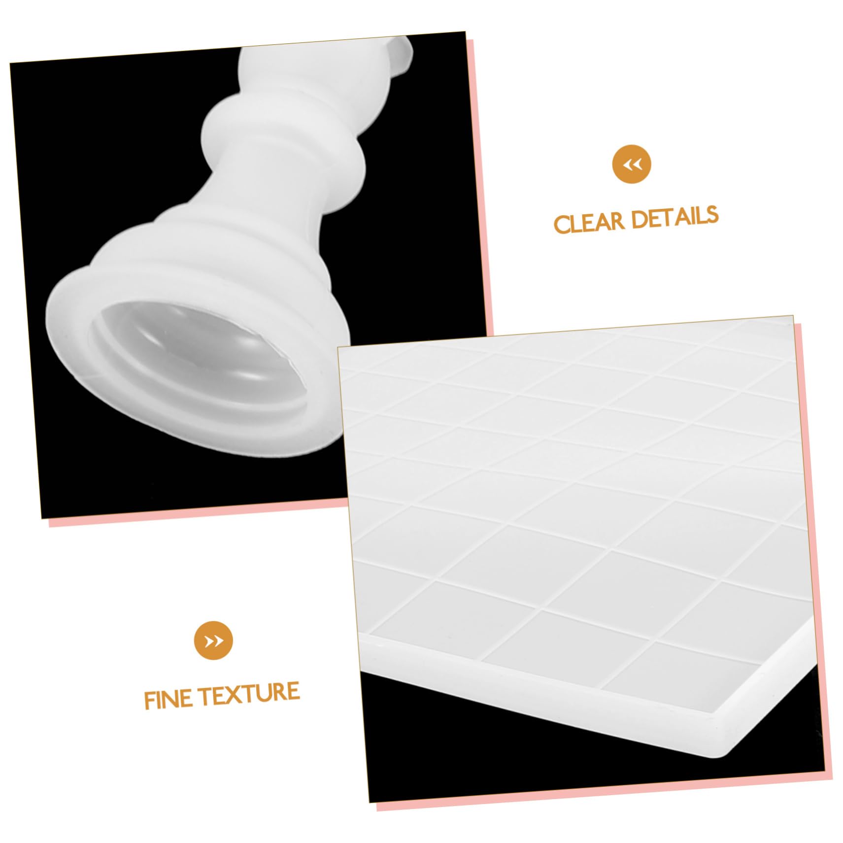 1set Stampi Per Scacchi Silicone Mold Per Creazione Di Pedine Da Scacchi Flessibile e Riutilizzabile Per Appassionati e Fai Te