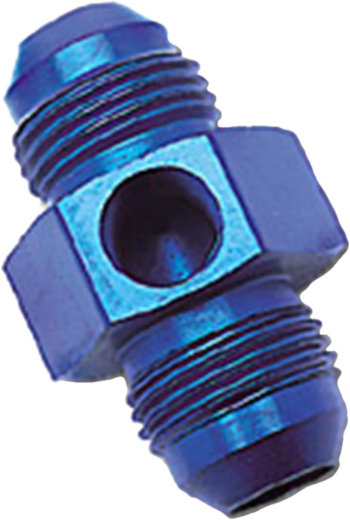 Russell Athletic - RUS-670000 Blue Anodized Aluminum -6AN Flare Union Pressure Adapter