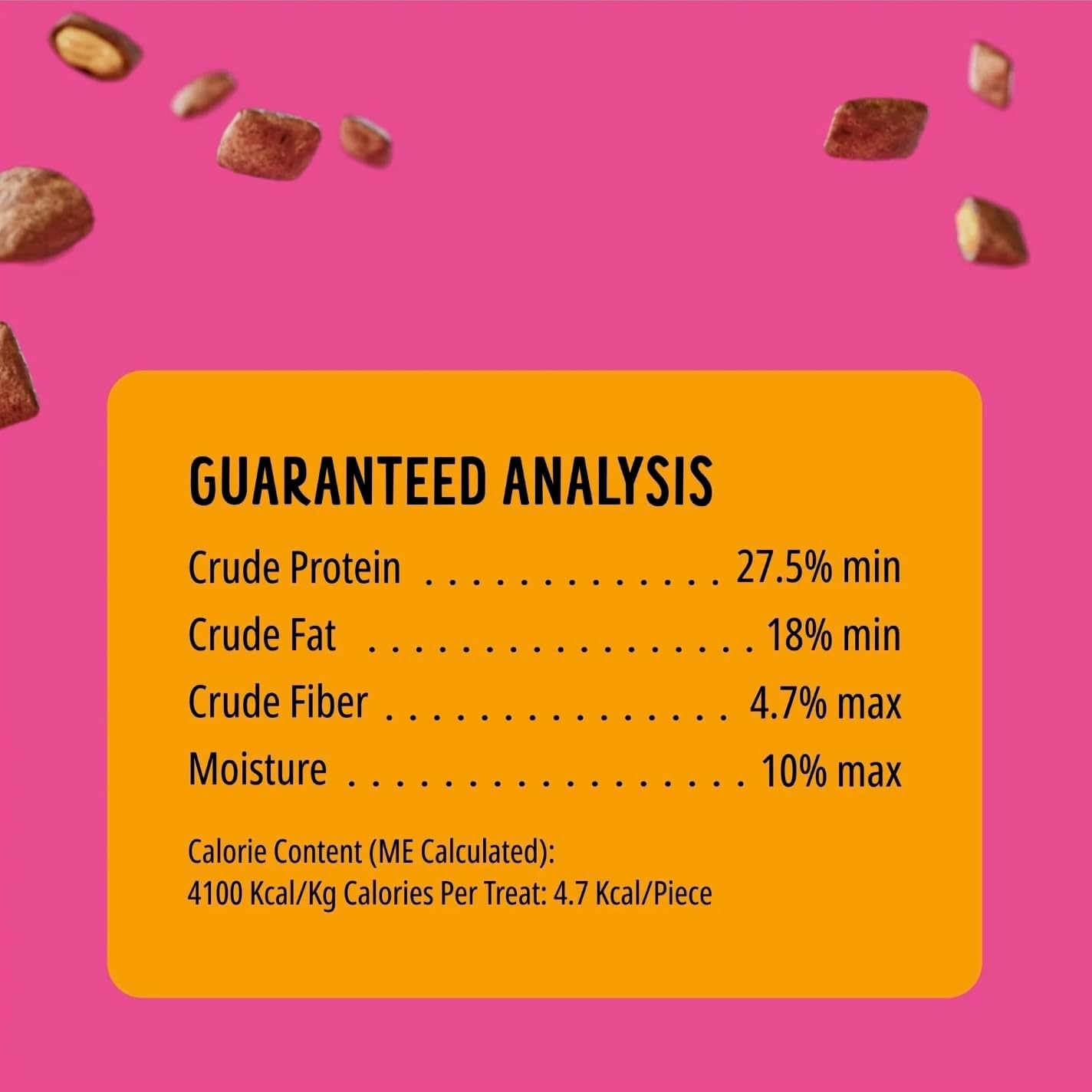 Bonkers Bites Dog Treats, Crunchy Outer, Gooey Inner 5.3 oz Resealable Bag, 2 Pack - 1 Chicken Chomps, 1 Beef Lovers Flavor Plus Bone Shaped Waste Bag Dispenser & Free Roll
