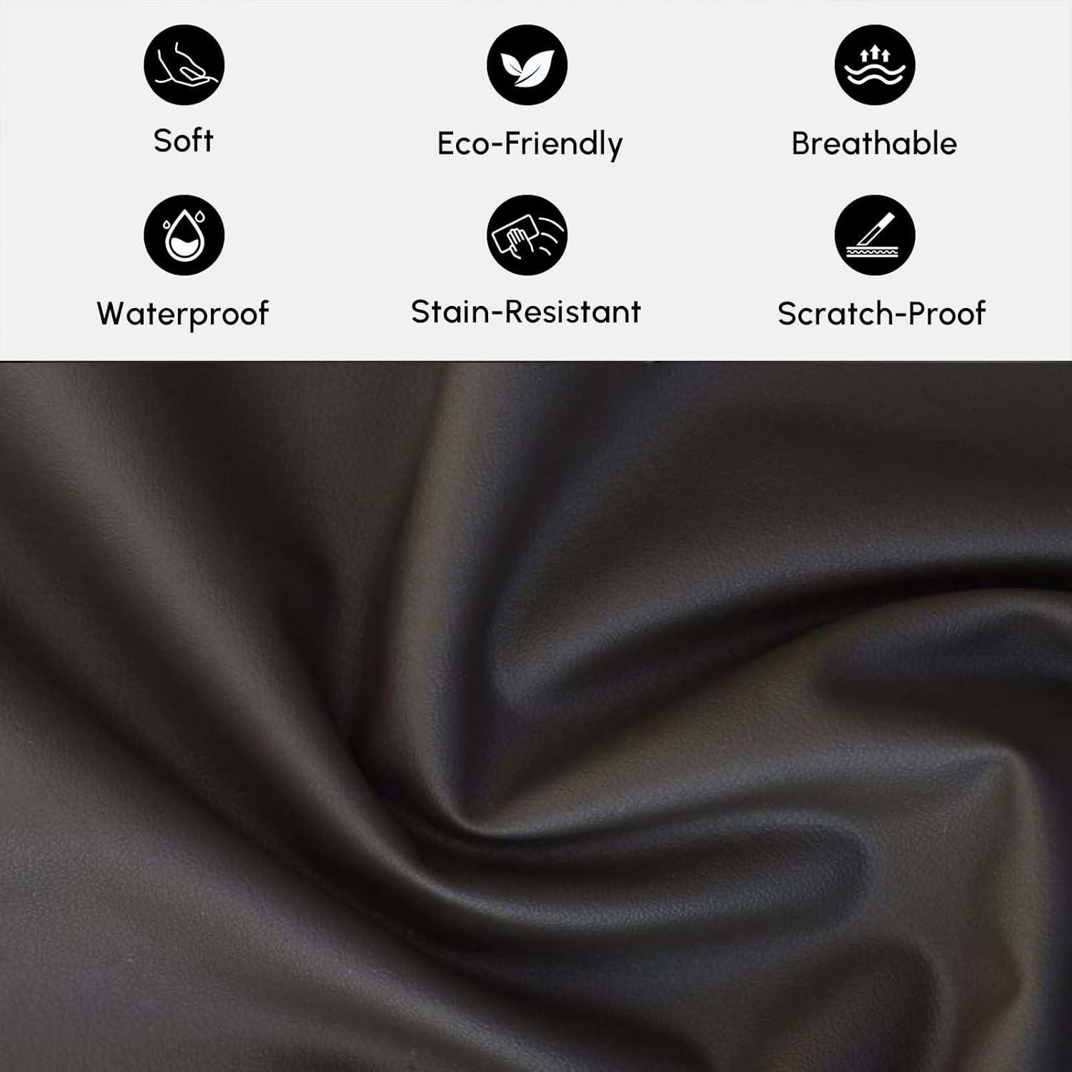 Close-up of the faux leather material of the homary Smart Nightstand