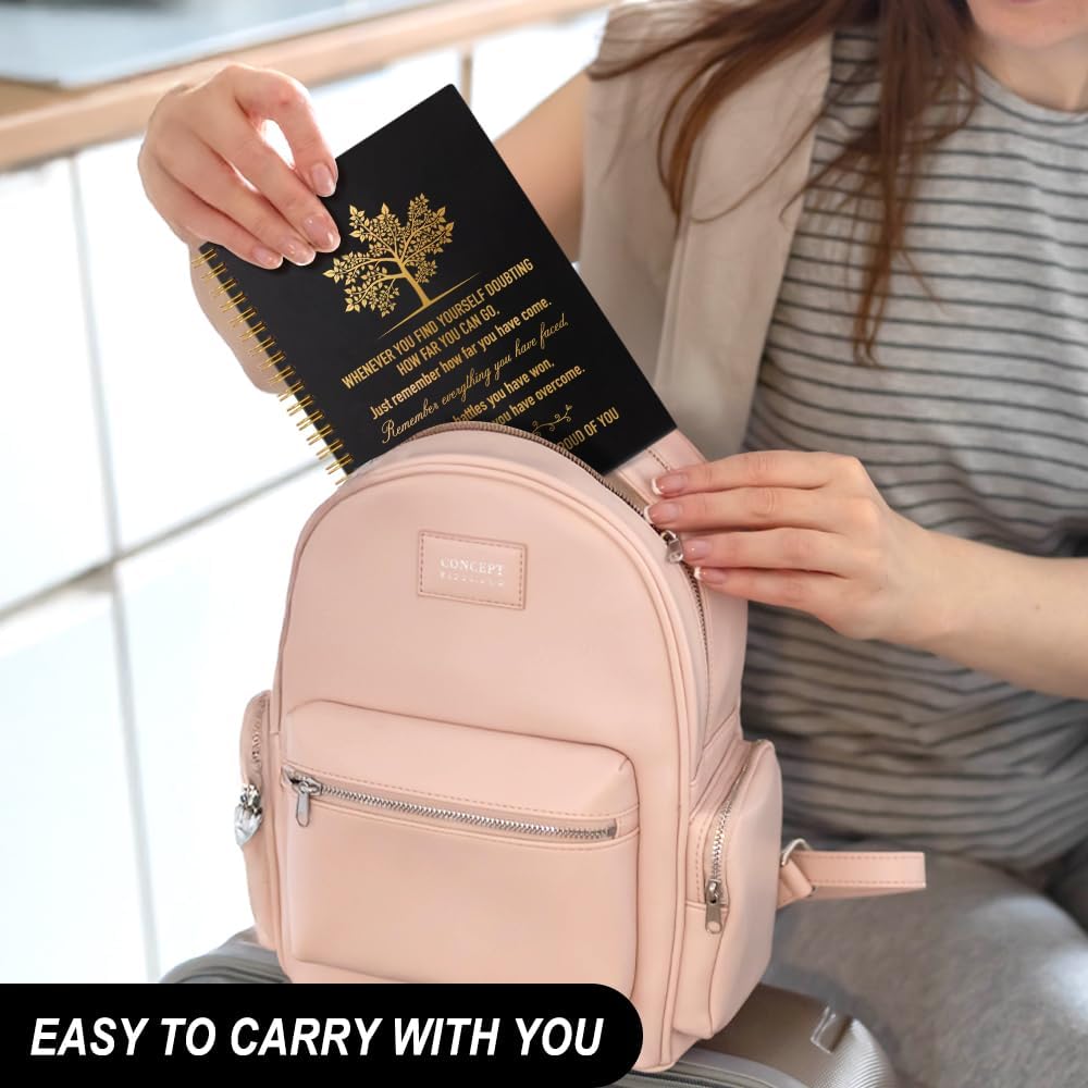 Whenever You Find Yourself Doubing How Far You Can Go 160 Pages Hardcover Blank Spiral Notebook, Funny Encouragement Gifts, Religious Faith Inspirational Gifts for Teammate Daughter Student - Image 3